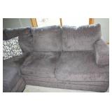Gray Sectional Sofa with Decorative Pillows