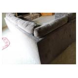 Gray Sectional Sofa with Decorative Pillows