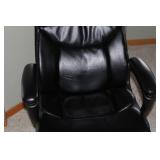 Black Leather Executive Office Chair with Ergonomic Design