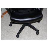Black Leather Executive Office Chair with Ergonomic Design