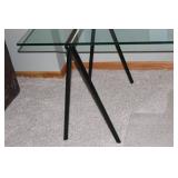 Glass Top Metal Frame Dining Table