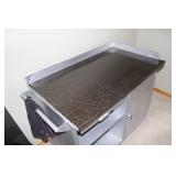 Rolling Metal Utility Cart with Granite Top