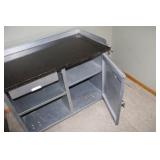 Rolling Metal Utility Cart with Granite Top
