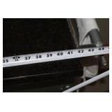 Rolling Metal Utility Cart with Granite Top