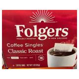 Set of 4 Folgers Coffee Singles Classic Roast Boxes