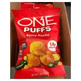CO 2 - Box of 10 Bags ONE Puffs Spicy Nacho Flavored Protein Snack