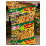 Box of 35 Diana Crunchy Cornbits with Lime - 4 oz Bags