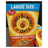 4 Boxes of Post Honey Bunches of Oats Honey Roasted Cereal 15 oz