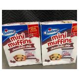 2 Boxes of Hostess Mini Muffins Chocolate Chip - 10 Pouches Total