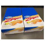 Hostess Iced Vanilla Zingers Snack Cakes - 2 boxes of 6 Count each
