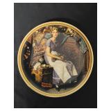 4 Norman Rockwell Rediscovered Women Series Plates and 1 Commemorative Stamp Series.  See description and images for more details.