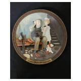 4 Plates from the Rockwell Centennial 3-D Series.  The images are raised off the plate. See images for more details.