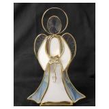 13 Angels.   24K Gold Plated Slag Glass Angel Figurines.  Vintage from the 80