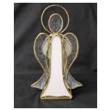 13 Angels.   24K Gold Plated Slag Glass Angel Figurines.  Vintage from the 80