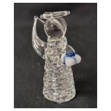 8 Handblown Glass Angels created by Edward Carberry.  The figurines are approximately 3" tall.