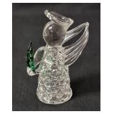 8 Handblown Glass Angels created by Edward Carberry.  The figurines are approximately 3" tall.