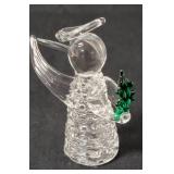 8 Handblown Glass Angels created by Edward Carberry.  The figurines are approximately 3" tall.