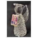 8 Handblown Glass Angels created by Edward Carberry.  The figurines are approximately 3" tall.