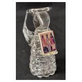 8 Handblown Glass Angels created by Edward Carberry.  The figurines are approximately 3" tall.