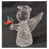 8 Handblown Glass Angels created by Edward Carberry.  The figurines are approximately 3" tall.