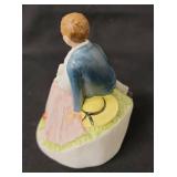 Vintage Figurines.  Shoe Shine Statue, Flowers To Tender Bloom, Old Woman Gardener, 2004 Enesco Karen Hahn Foundation Angel Statue