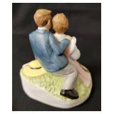 Vintage Figurines.  Shoe Shine Statue, Flowers To Tender Bloom, Old Woman Gardener, 2004 Enesco Karen Hahn Foundation Angel Statue