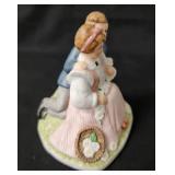 Vintage Figurines.  Shoe Shine Statue, Flowers To Tender Bloom, Old Woman Gardener, 2004 Enesco Karen Hahn Foundation Angel Statue