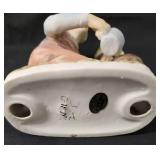 Vintage Figurines.  Shoe Shine Statue, Flowers To Tender Bloom, Old Woman Gardener, 2004 Enesco Karen Hahn Foundation Angel Statue