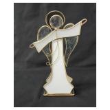 13 Angels.   24K Gold Plated Slag Glass Angel Figurines.  Vintage from the 80