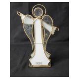 13 Angels.   24K Gold Plated Slag Glass Angel Figurines.  Vintage from the 80