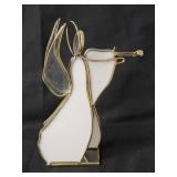 13 Angels.   24K Gold Plated Slag Glass Angel Figurines.  Vintage from the 80