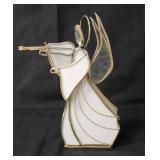 13 Angels.   24K Gold Plated Slag Glass Angel Figurines.  Vintage from the 80