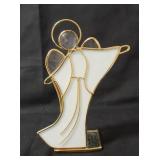 13 Angels.   24K Gold Plated Slag Glass Angel Figurines.  Vintage from the 80