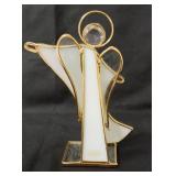 13 Angels.   24K Gold Plated Slag Glass Angel Figurines.  Vintage from the 80