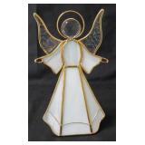 13 Angels.   24K Gold Plated Slag Glass Angel Figurines.  Vintage from the 80