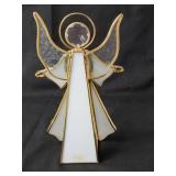 13 Angels.   24K Gold Plated Slag Glass Angel Figurines.  Vintage from the 80