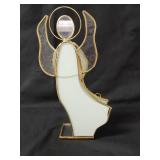 13 Angels.   24K Gold Plated Slag Glass Angel Figurines.  Vintage from the 80