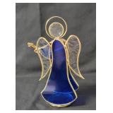 13 Angels.   24K Gold Plated Slag Glass Angel Figurines.  Vintage from the 80