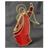 13 Angels.   24K Gold Plated Slag Glass Angel Figurines.  Vintage from the 80