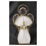 13 Angels.   24K Gold Plated Slag Glass Angel Figurines.  Vintage from the 80