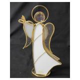 13 Angels.   24K Gold Plated Slag Glass Angel Figurines.  Vintage from the 80