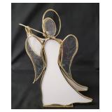 13 Angels.   24K Gold Plated Slag Glass Angel Figurines.  Vintage from the 80