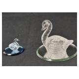Glass Bells and Glass Swans.  See images for details.