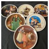 6 Plates in the Rockwell Mothers Day Series.  See description and images for more details.