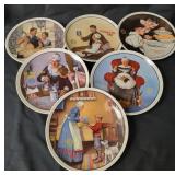 6 Rockwell Mothers Day Series Plates. See description and images for more details.