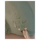 Vintage Mid Century Modern Pair 1956 Flair Poodle Lamps Blue 8 1/2" Tall  - Working  (Blue is Rare - some wear around neck of poodle)