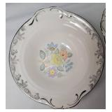 Vintage Crown Potteries made in USA between 1902-1962.  5 Saucers, Tea and Creamer, Platter