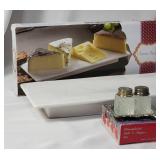 Vintage Mini Silver- Plated Salt and Pepper Set.   Cheese Board. Vintage Hi-lex Coupons.