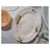 Vintage Pyrex Bowls, Casserole, Platter , and a Santa Hot Plate.