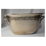 Vintage Planter or Ice Bowl.  Pewter      Size:  17" Long, 13" wide and 8" Deep
